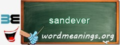 WordMeaning blackboard for sandever